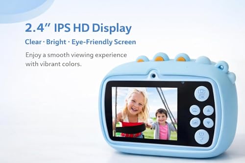 Image of Brand Conquer Kids Instant Print Camera for Girls & Boys - 1080P HD Video, 2.4 inch IPS Screen, Ink-Free Thermal Printing, Rechargeable Battery, Selfie, Games, Music, Digital Toy Camera (Random Design)