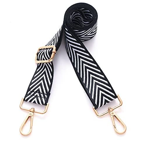 Image of Purse Straps Replacement Wide Crossbody Shoulder Strap for Bags Purse Extender Accessories Guitar Straps, Gold Buckle-72, 1.5inch, Modern