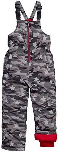 Wippette Boys\' 2-Piece Heavyweight Snowsuit with Puffer Jacket and Snow Bib Pants, Size 3T, Charcoal Camo