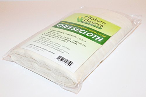 Nature Desires Cheesecloth Unbleached Grade 90 Natural Cotton Cloth #TOP1
