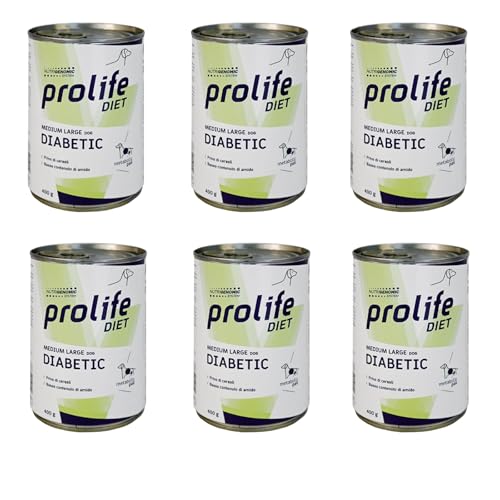SCATOLETTE PROLIFE DIET DOG WET DIABETIC. 400GR CONFEZIONE RISPARMIO 6X400GR