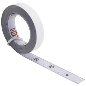 Rousseau 0012R 1/2-Inch x 12 Adhesive Backed Steel Tape Measure- Reads L to R
