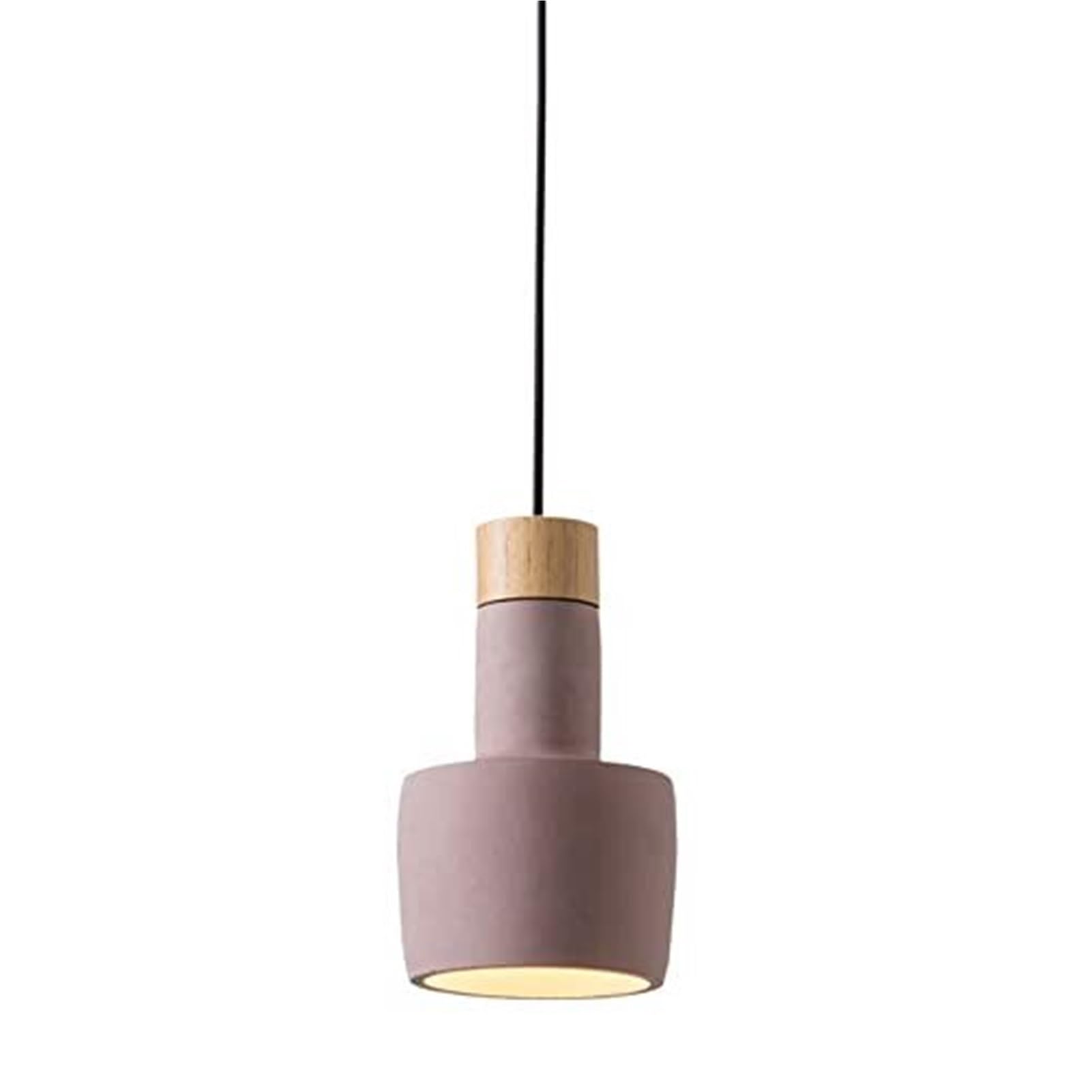 KBUUKYYXouy Nordic Minimalist Modern Macaron Gray Cement Pendant Lamp Chandelier Hanging Lighting Ceiling Fixture E27 for Bedside Dining Room Living Decor(Red)
