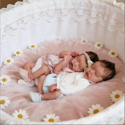 Muñecas Reborn Bebé Gemelas 18 Pulgadas Realistas RXDOLL miniatura 3