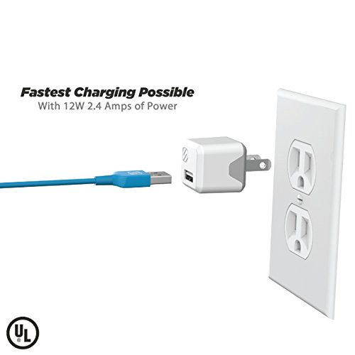 Scosche Usbh121Mwt Supercube 12W Single Usb Port Wall Socket Charger For Usb Devices, Fast Phone Charger, Wall Prongs, White #TOP2