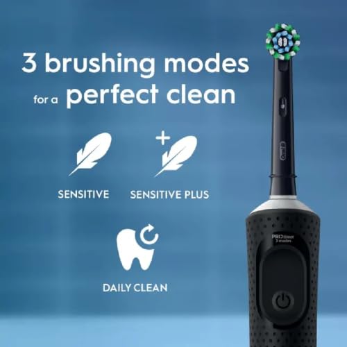 Oral-B Vitality Pro Elektrische Zahnbürsten für Erwachsene, Weihnachtsgeschenke für Damen, Ihn, 2 Zahnbürstenköpfe, 3 Putzmodi… – Ansicht 4