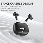 TOZO E2 Wireless Earbuds 10mm Drivers with Powerful Bass, App Customize 32 EQs, with 2 Mics AI Call Noise Cancellation, 30H Playtime, Bluetooth 5.3 Ear Buds, Comfort Fit in-Ear Headphones - Image 2