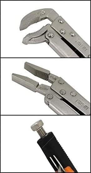 Miniatura 4 de Xiao & Dao Pro Juego de alicates de bloqueo extendidos con mordazas rectas de 12 pulgadas y mordazas de 80 grados, juego de alicates de punta de