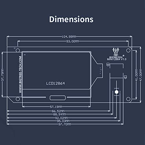 Bigtreetech KINGPRINT-ZZB000475 Mini12864 V2.0 Lcd Graphic Smart Display Control Board With Adapter And Cable For Ender-3 Voron 2.4 Prusa-I3 3D Printer Ramps 1.4 Reprap 3D Printer Mendel Prusa Arduino thumb #5