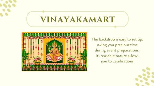 Image of varlaxmi puja Decoration Cloth | Goddess Lakshmi On Divine Lotus Varalakshmi Vratam Festive Pooja Backdrop 5x8 Feet | Lakshmi puja Backdrop