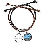 Cantidad del paquete: 2 pulseras (una negra, una marrón)