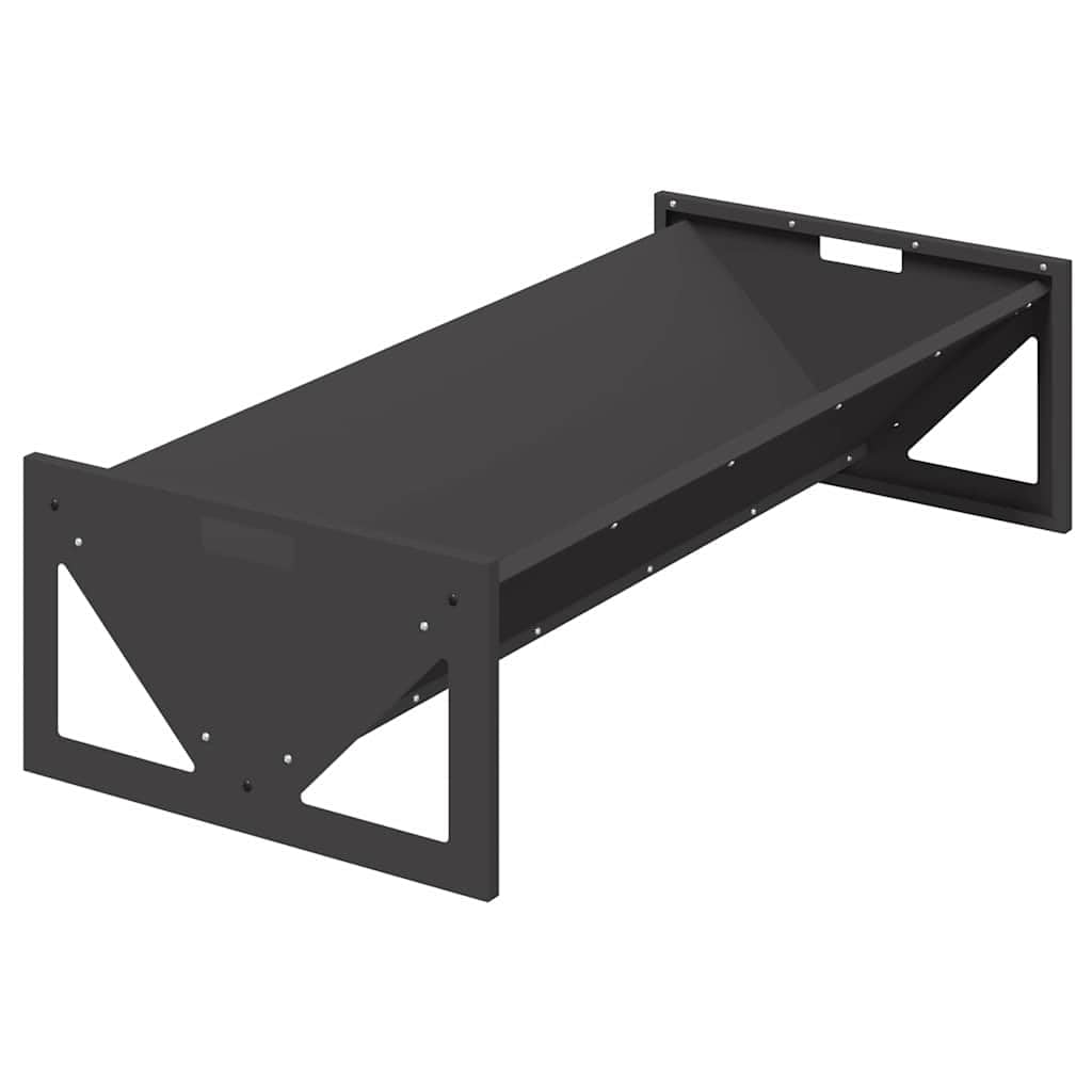 Mangiatoia per animali da allevamento, in acciaio, 108 x 50 x 28 cm, robusta mangiatoia per bovini, pecore e capre, mangiatoia resistente alle intemperie per stalle e pascoli