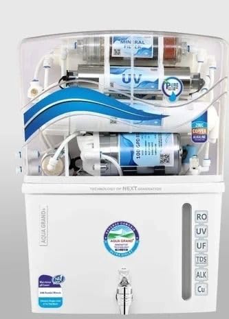 Aqua Grand Model Royal Blue 14 L Ro + Uv + Uf + Copper Guard + Ph Enhancer Water Purifier (White Transprint)-image-33