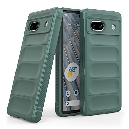 Image of amazon basics Back Case Cover for Google Pixel 7A | Compatible for Google Pixel 7A Back Case Cover | Liquid Silicon Magic Case for Google Pixel 7A with Camera Protection | Dark Green