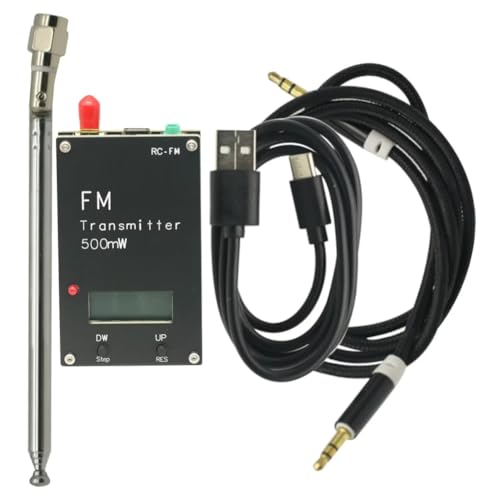 Harewtwy Transmisor FM Estéreo Digital de 2000 M y 500 MW con Pantalla LCD y Frecuencia Ajustable para Módulo de Radio FM.