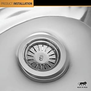 Ruhe® PVC Sink Coupling | Stainless Steel Kitchen Sink PVC Coupling/Drain Outlet/PVC Connector | Chrome Finish