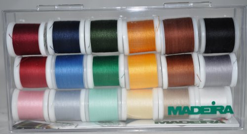 Hilos Madeira Cotona No. 30 en caja regalo 18 bobinas miniatura 1