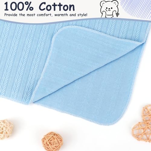 Image of BQUBO 3 Sets Baby Swaddle Blankets Swaddling Wrap with Hats Mittens Newborn Soft Silky Nursery Receiving Blanket Cute Bear Ears Hat Elastic Gloves Set for Unisex Baby 0-3 Months