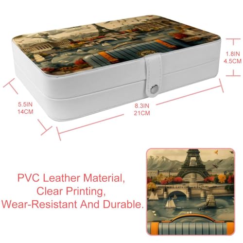Étui de voyage portable bijoux sécurisé par une boucle en métal robuste