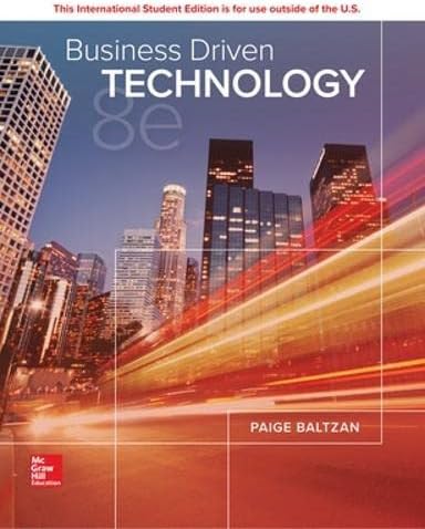 Business Driven Technology 8th edition