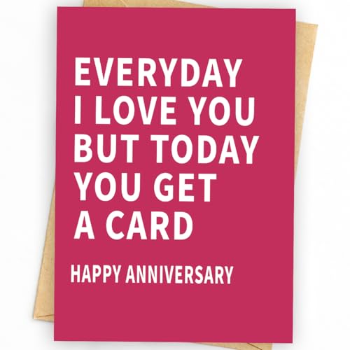Image of WowBefun Anniversary Card to Husband | Funny Anniversary Card & Gifts for Women, Men, Husband, Wife, Him, and Her | Happy Anniversary Decorations