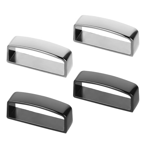 4 Pcs Belt Keeper, Groove Belt, Men's Belts Loop Stays, Stainless Steel Brass Alloy Loops for Belts with A Wdth of 1.5 Inches(38mm-40mm)