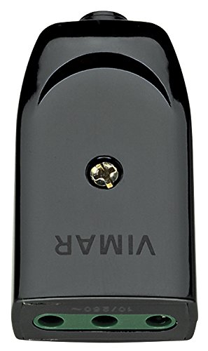 Vimar 00221 Presa 2P+T 10A P11 Assiale, Nero