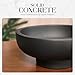 MEH Brands Concrete Fruit Bowl – Large Decorative Pedestal Bowl for Kitchen Counter, Entryway, or Coffee Table – Modern Catch – All Key Bowl – Heavyweight Centerpiece for Home Decor (Black)