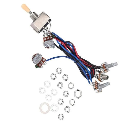 エレキギター 配線済み エレキギター配線ハーネスキット 2T2V 3 ウェイトグルスイッチ 500K ギターの交換 LP ギター