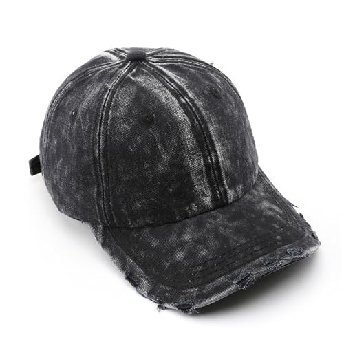 Image of Classic Washed Distressed Vintage Baseball Cap Unconstructed Soft Cotton Denim Dad Hat for Men Women