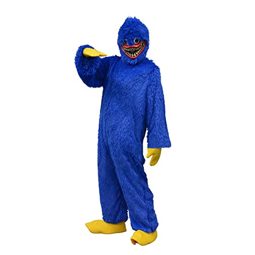 Haooyeah Poppy Playtime Huggy Wuggy Cospaly Disfraz Juego Figura Huggy Wuggy Cosplay Disfraz niños Disfraces Monstruo Horror Mono, Conjunto Completo Cover