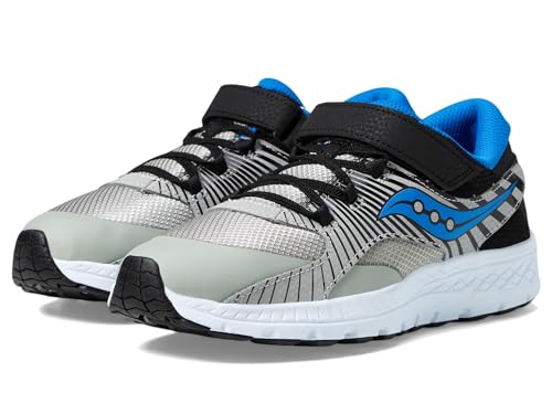 Saucony Velocer A/C Sneaker(Little Kid/Big Kid) Grey/Black/Blue 13 Little Kid M