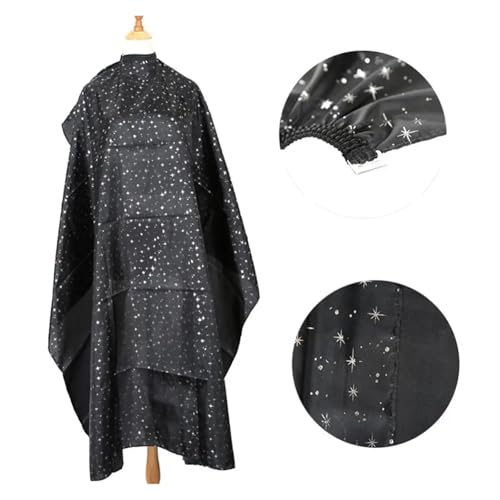 Capa peluquería estampada estrellas negra miniatura 7
