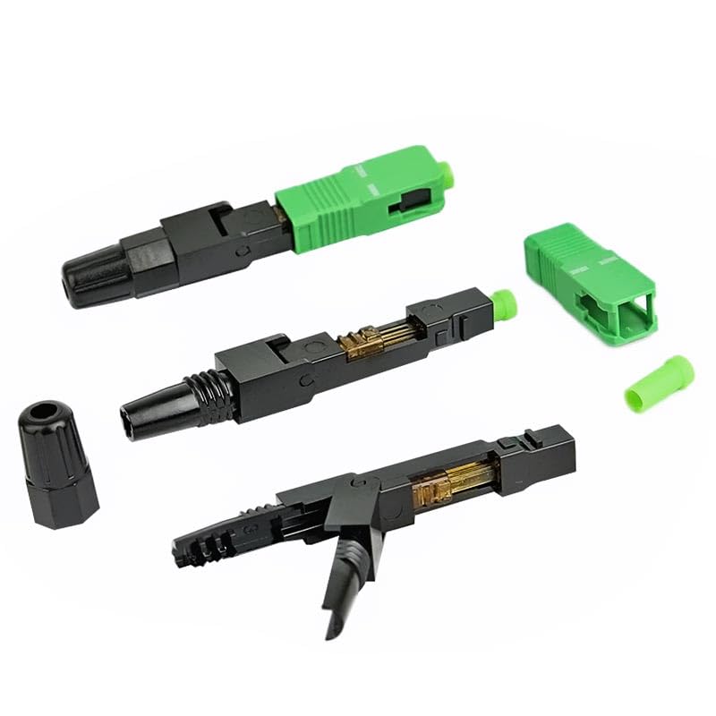 50pc Fiber Optic Connector SC/UPC Single Mode Component Fiber Optic Quick Connector SC Embedded Fiber Optic Connector