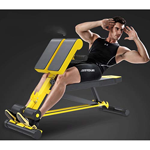 Workout Romeinse kruk Gewichtheffen Bed Verstelbaar, voor Full Body Workout, Halterbank voor Gewichtheffen en Krachttraining Apparatuur (Kleur: Geel) - Image 8