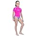 SEAC T-Sun Short, Maglia Protettiva per Bambini Rash Guard per Snorkeling e Nuoto Anti UV Unisex, Rosa, 5 Anni