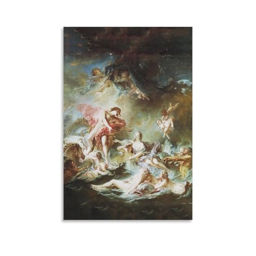 La création du soleil François Boucher, décoration murale de chambre ou salon en toile 50x75cm