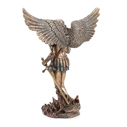 Estatua de San Miguel Arcángel 31 cm Bronce Resina miniatura 5