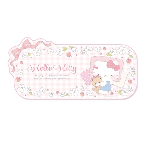 Kuitmor Kawaii Anime Mouse Pad - Cute Gaming Desk Mat With Bowknot Edge, Non-Slip Waterproof for Keyboard, Large Extended for Office Gaming - FlowerCat