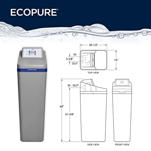 EcoPure EP31 31,000 Grain Water Softener – NSF-Certified Whole House Hard Water Solution with AutoSense Salt & Water Saving Technology – Compact Design, Easy DIY Installation – City or Well Use thumbnail 6