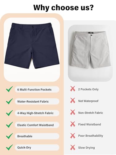 JEMLDL Mens Hybrid Golf Shorts 7