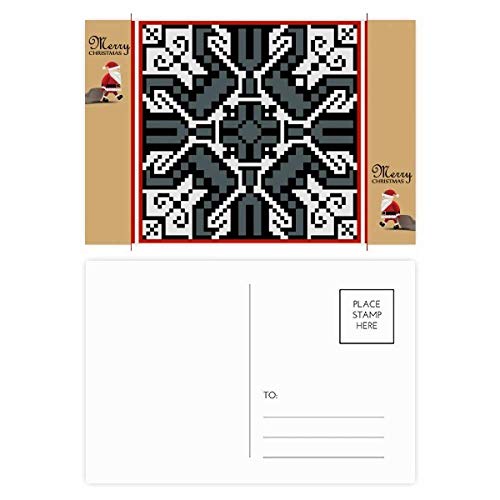 Cartes postales remerciement Père Noël gris Russie : papeterie hivernale et vœux de Noël