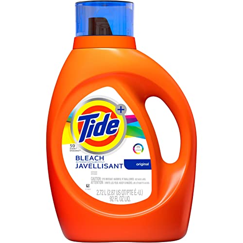 tide with bleach alternative - Tide Plus Bleach Alternative Safe on Colors Liquid Laundry Detergent, Original Scent, 2.72 L (59 Loads)