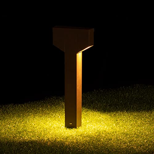 Poste Balizador Luminária Jardim 2 Focos P/ Gu10 Mr11 St2767 (MARROM)
