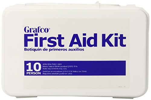 Graham-Field First Aid Kit, 10 Person Set Stocked with 98 Pieces, Medical Essentials for Home and Office, White, 1799-10P