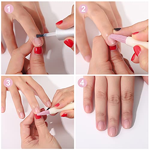 Nmkl38 Cuticle Eraser Stick Pen Stone Nail Art File Buffer Manicure Scrub Buffing Tool (White) #TOP4