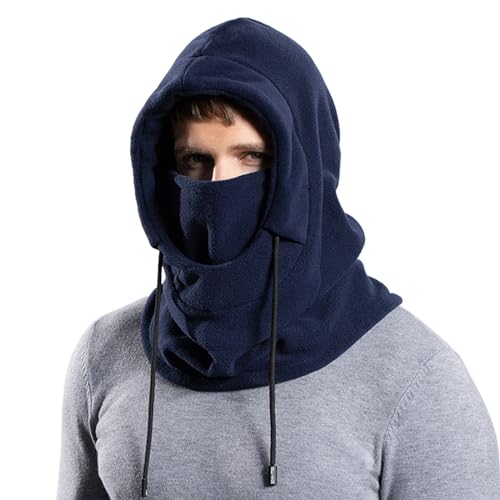 Sunnyuk Sotocasco Moto Invierno Lana - Máscara de Esquí a Prueba de Viento Capucha de Motocicleta Clima Frío Máscara Facial Calentador con Capucha Gorra Deportiva de Invierno