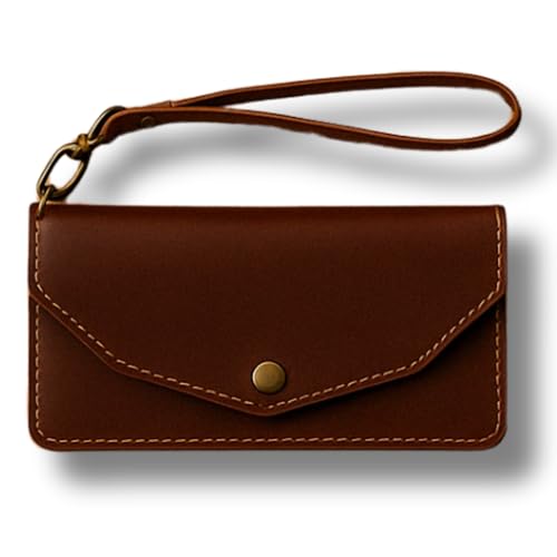CestAntiQ Leather Money Bag Wallet for Women Reusable Budget Organizer Retro Clutch Wallet Vintage Cash Envelope Continental Wallet Travel Currency Organizer Handmade Long Utility Pouch (Wine)