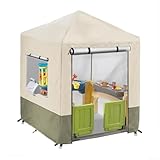 Compatibilité polyvalente : mesurant 142 x 142 x 152 cm, cette housse beige s'adapte à plusieurs marques avec des maisons de jeu de taille similaire, ce qui en fait un choix pratique pour diverses configurations de jeu en plein air tout en conservant une apparence neutre dans votre jardin.