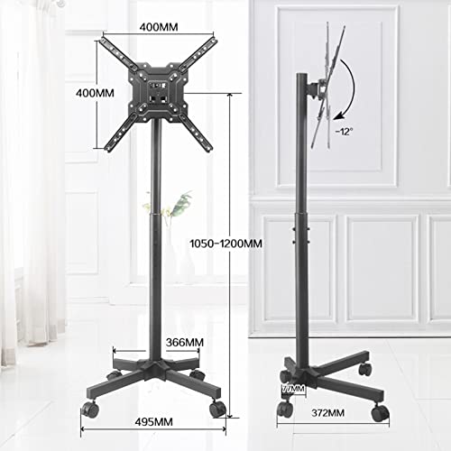 Soporte móvil de TV para 17-50 pulgadas regulable en altura miniatura 2